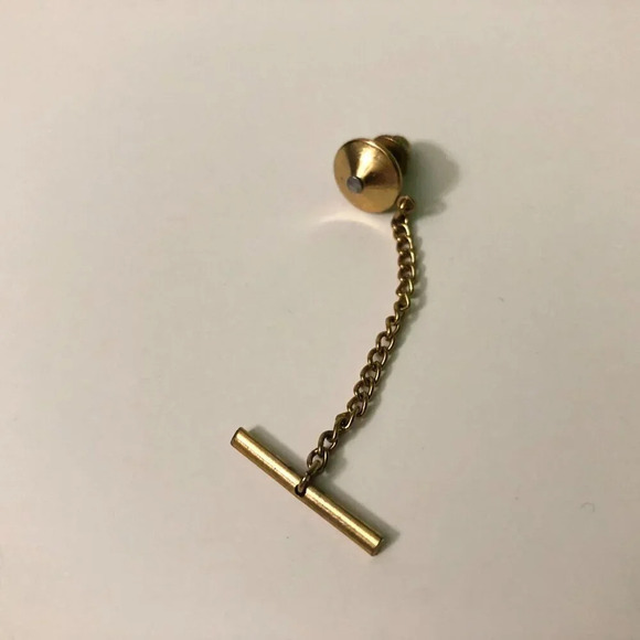 Vintage Assorted Lot of 6 Tie Pins with  Chain - Picture 15 of 16